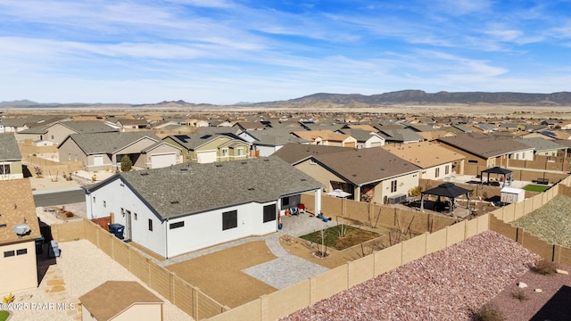 aerial view featuring a mountain view