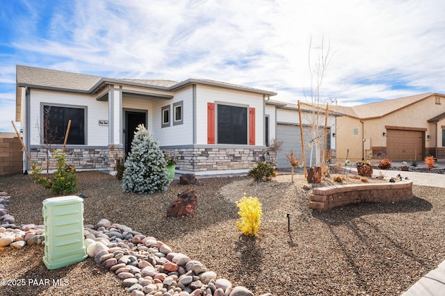 view of front of home featuring a garage