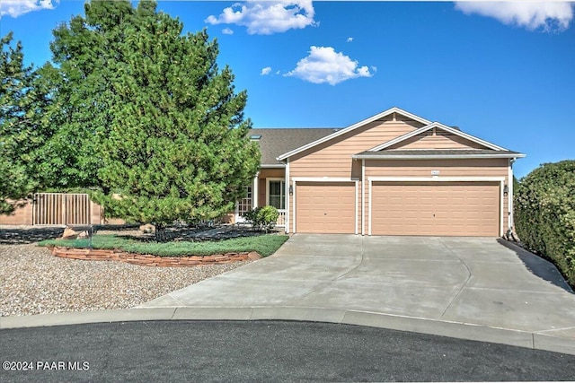 view of front of home featuring a garage