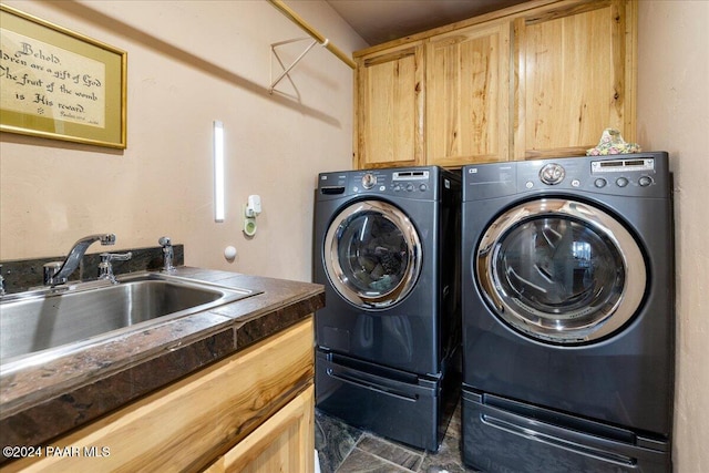 1568 W Thumb Butte Rd, Prescott, AZ 86305 - washroom featuring cabinet space and washer and clothes dryer