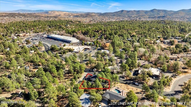 1568 W Thumb Butte Rd, Prescott, AZ 86305 - view of property location featuring mountains and property parcel outlined