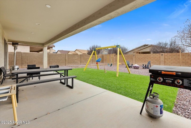 view of patio / terrace with a playground