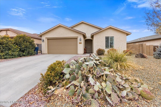 ranch-style home with a garage