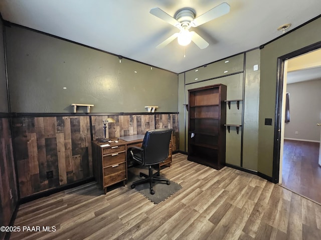 5050 N Saddleback Dr, Prescott Valley, AZ 86314 - office space with ceiling fan and wood finished floors