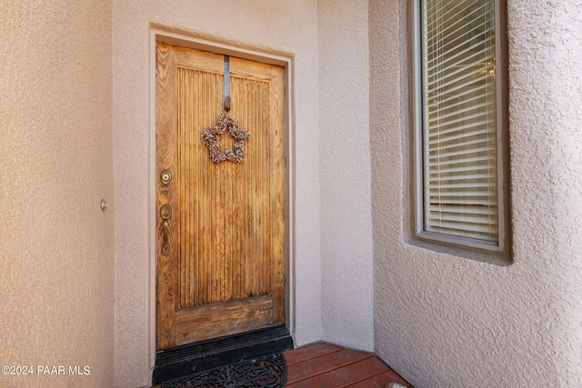 view of doorway to property