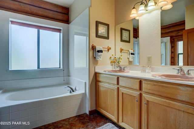 1070 Quiet Pines Ln, Prescott, AZ 86303 - bathroom featuring double vanity and a garden tub