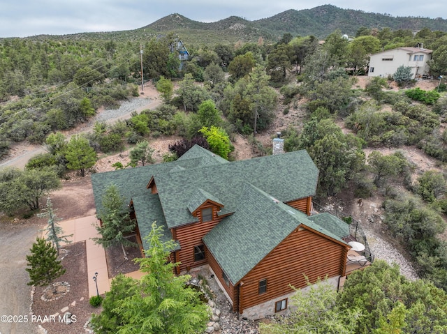 1070 Quiet Pines Ln, Prescott, AZ 86303 - view from above of property featuring a mountainous background