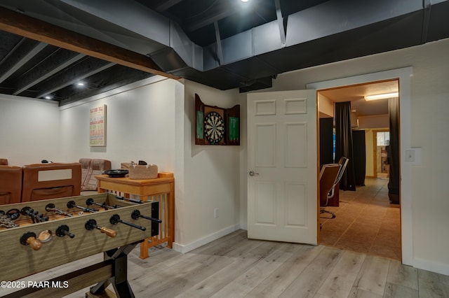 1070 Quiet Pines Ln, Prescott, AZ 86303 - rec room with light wood-style flooring and baseboards