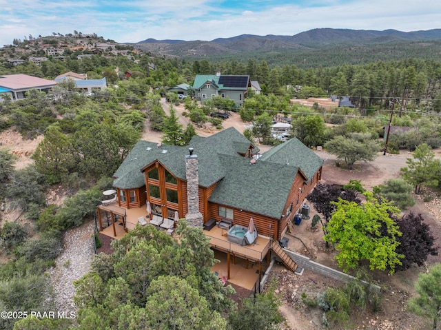 1070 Quiet Pines Ln, Prescott, AZ 86303 - view from above of property with a mountainous background
