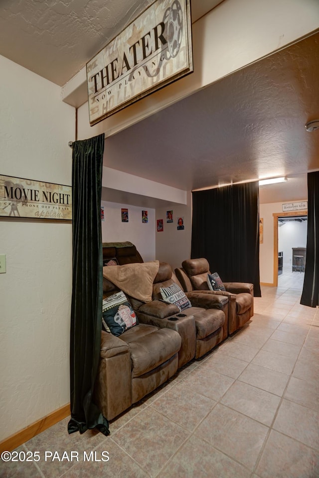 1070 Quiet Pines Ln, Prescott, AZ 86303 - living area with light tile patterned flooring and a textured ceiling