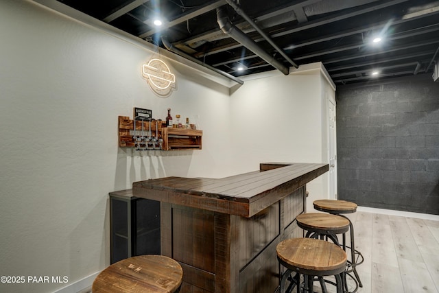 1070 Quiet Pines Ln, Prescott, AZ 86303 - indoor dry bar with baseboards and light wood-style flooring