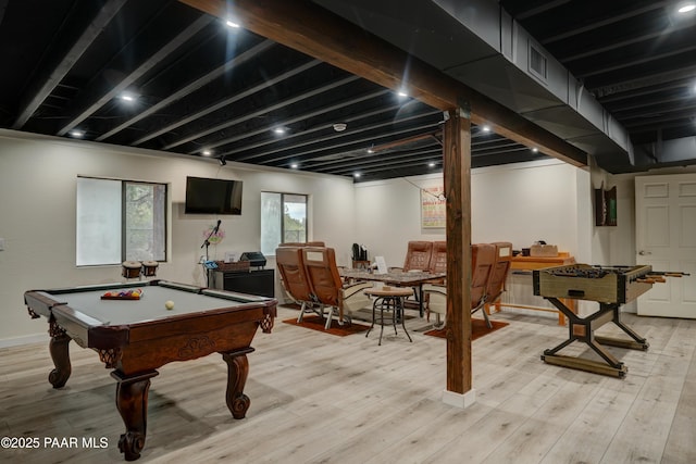 1070 Quiet Pines Ln, Prescott, AZ 86303 - recreation room with pool table and light wood finished floors