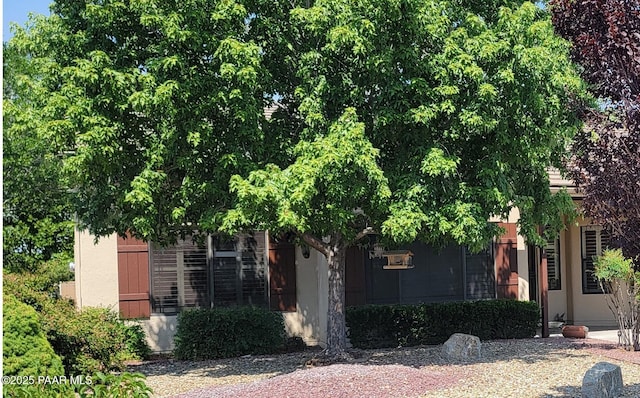 3096 Adobe Springs Dr, Prescott, AZ 86301 - obstructed view of property with stucco siding