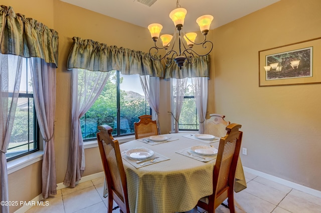 3096 Adobe Springs Dr, Prescott, AZ 86301 - dining room featuring a chandelier and light tile patterned floors