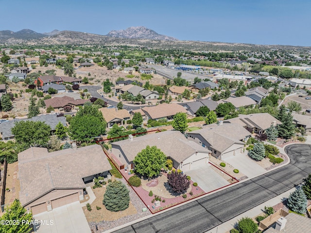 3096 Adobe Springs Dr, Prescott, AZ 86301 - aerial view of residential area featuring property boundaries highlighted and a mountain backdrop