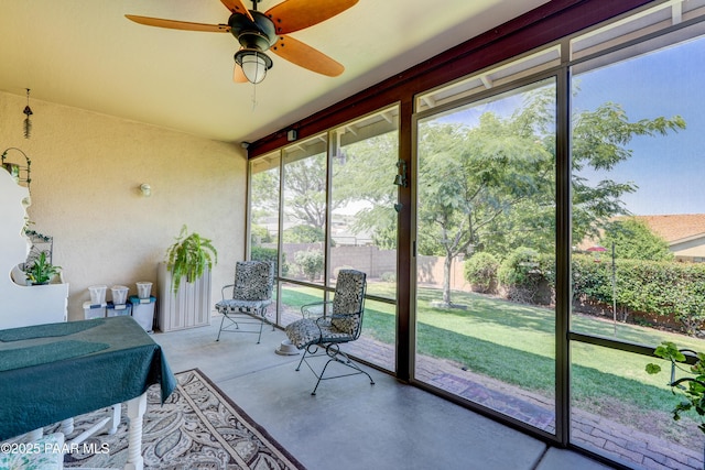3096 Adobe Springs Dr, Prescott, AZ 86301 - sunroom with plenty of natural light and a ceiling fan