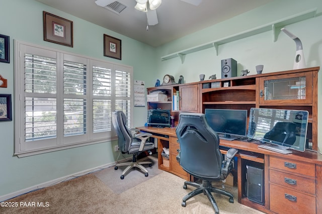 3096 Adobe Springs Dr, Prescott, AZ 86301 - carpeted office featuring a ceiling fan
