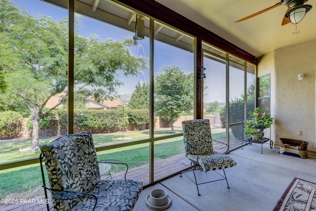 3096 Adobe Springs Dr, Prescott, AZ 86301 - sunroom / solarium featuring ceiling fan