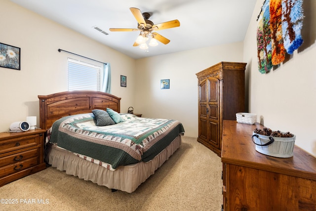 7889 E Dog Ranch Rd, Prescott Valley, AZ 86315 - bedroom featuring light carpet and a ceiling fan