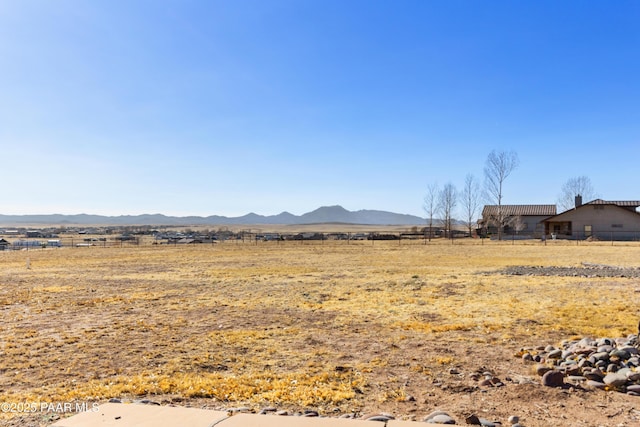 property view of mountains with a rural view