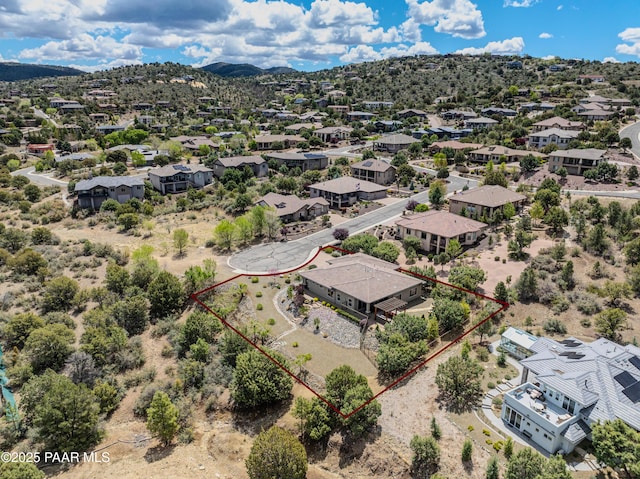 892 Canyon Breeze Ct, Prescott, AZ 86303 - bird's eye view featuring a residential view and a mountain view