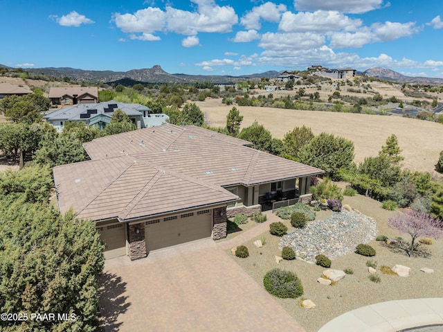 892 Canyon Breeze Ct, Prescott, AZ 86303 - birds eye view of property with a mountain view
