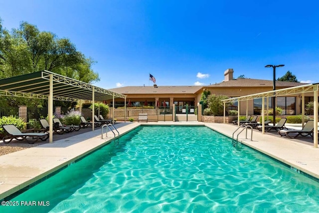 view of pool with a patio area