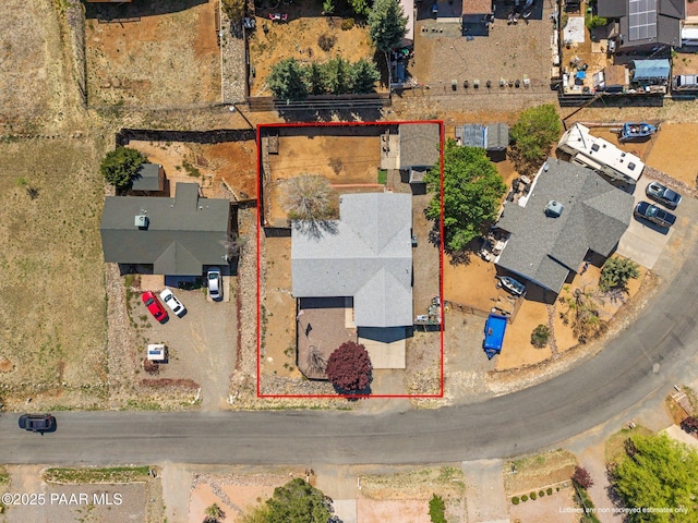 bird's eye view with a residential view