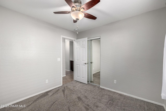 3713 W Nancy Ln, Phoenix, AZ 85041 - unfurnished bedroom with carpet flooring, a closet, and a ceiling fan