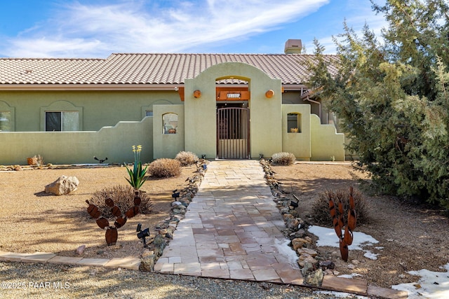 view of mediterranean / spanish house