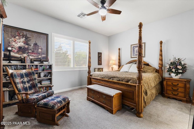7123 E Roque Ln, Prescott Valley, AZ 86315 - bedroom featuring carpet flooring, baseboards, and a ceiling fan