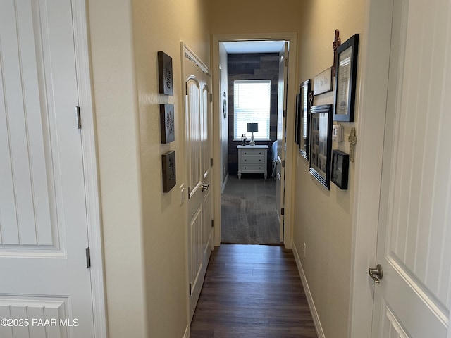 6175 Greer Ln, Prescott Valley, AZ 86314 - hallway with dark wood-style floors