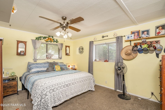 2049 N Maricopa St, Chino Valley, AZ 86323 - carpeted bedroom with a ceiling fan and baseboards