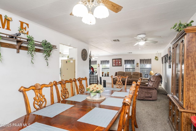 2049 N Maricopa St, Chino Valley, AZ 86323 - dining space with ceiling fan and carpet floors