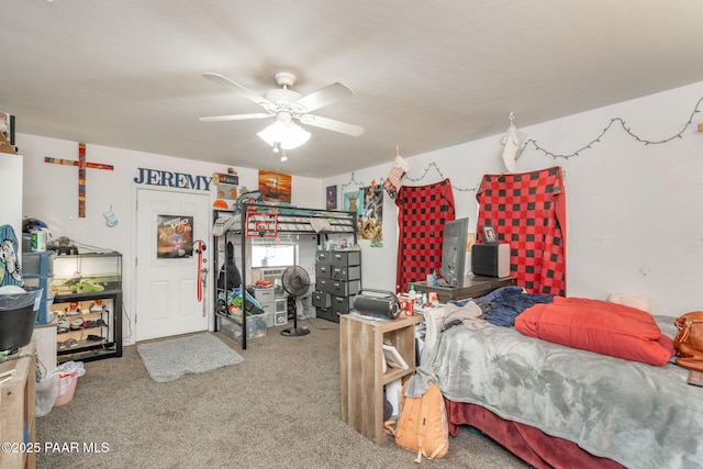 2049 N Maricopa St, Chino Valley, AZ 86323 - carpeted bedroom with a ceiling fan