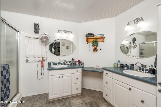 2049 N Maricopa St, Chino Valley, AZ 86323 - bathroom featuring a shower stall and vanity
