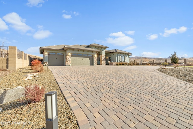 view of front of home featuring a garage