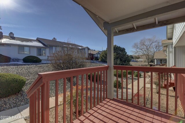 3160 Cascades Dr Unit 16H, Prescott, AZ 86301 - wooden deck featuring a residential view