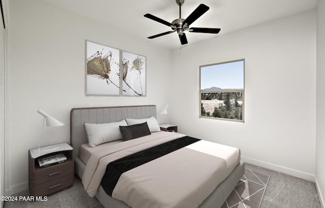 12265 N Petra Cir, Prescott, AZ 86305 - carpeted bedroom with baseboards and a ceiling fan