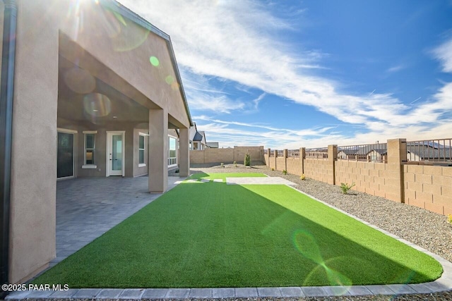 view of yard with a patio