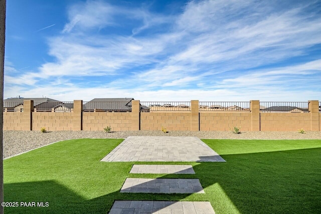 view of yard with a patio