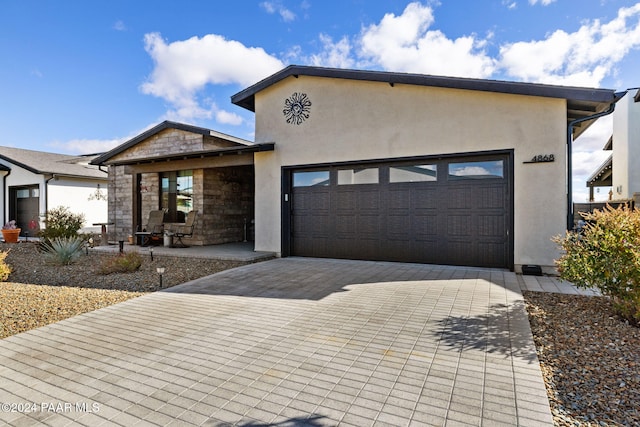 view of front of house featuring a garage