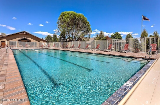 community pool with fence