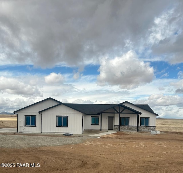 view of front of property with board and batten siding