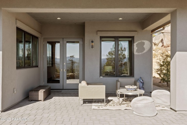 view of patio with french doors