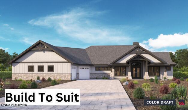 craftsman-style home with a garage