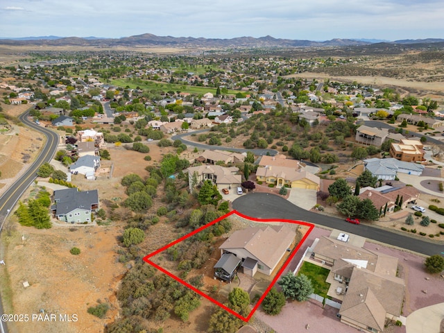 10550 E Cumberland Ct, Dewey-Humboldt, AZ 86327 - aerial view with a residential view and a mountain view