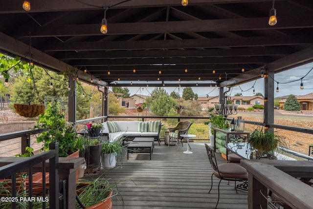 10550 E Cumberland Ct, Dewey-Humboldt, AZ 86327 - wooden deck with outdoor lounge area
