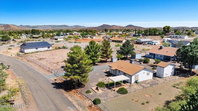 20249 E Prickly Pear Dr, Mayer, AZ 86333 - aerial perspective of suburban area featuring a mountain backdrop