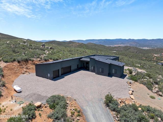 exterior space with a mountain view